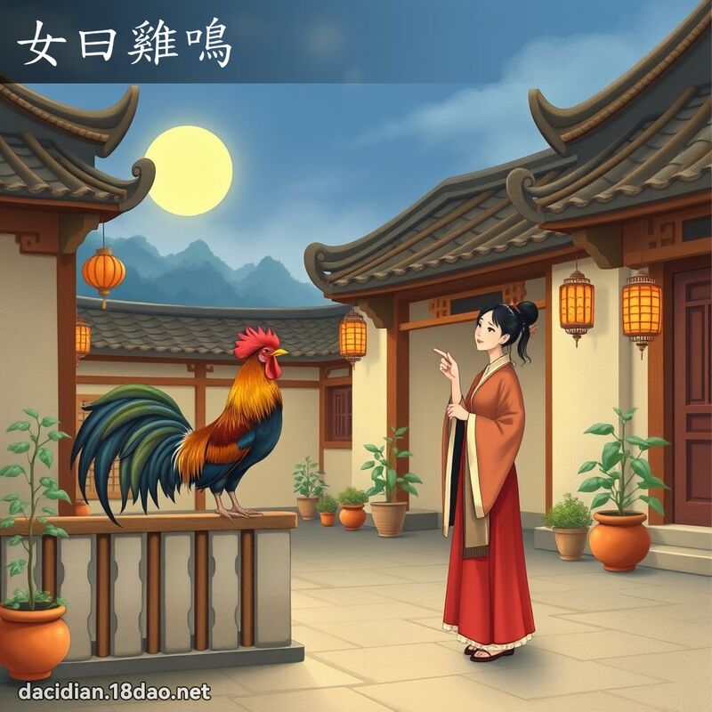女曰鸡鸣 - 国语大辞典配图