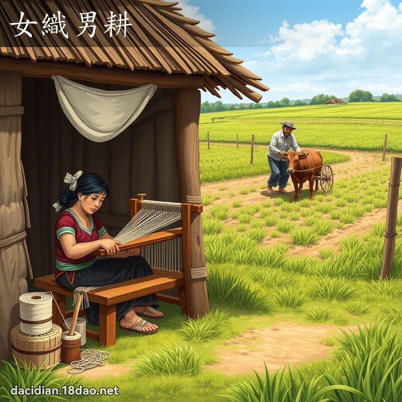 女織男耕 - 國語大辭典配圖