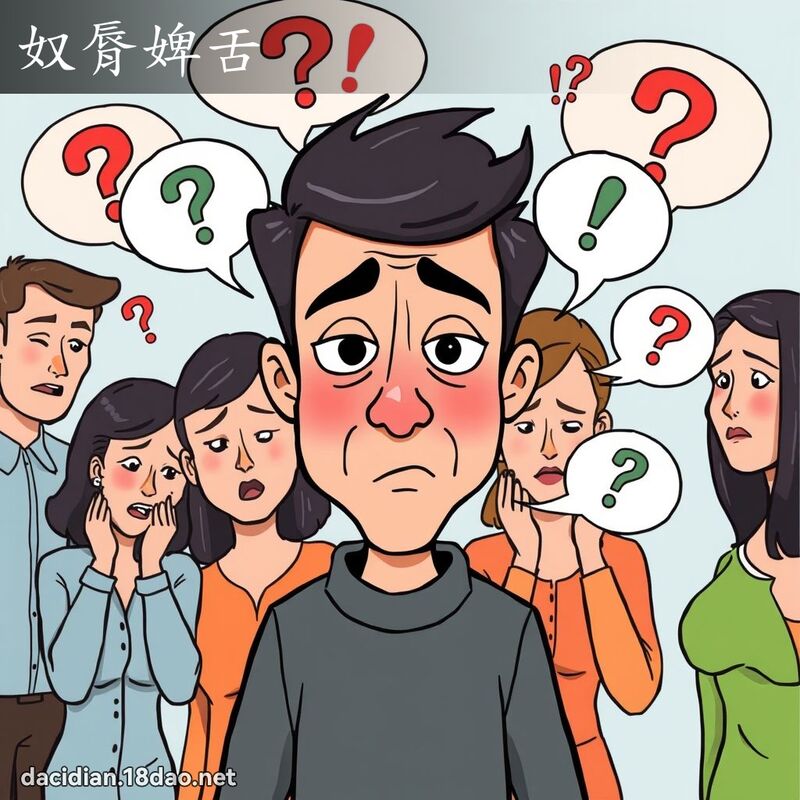 奴脣婢舌 - 國語大辭典配圖