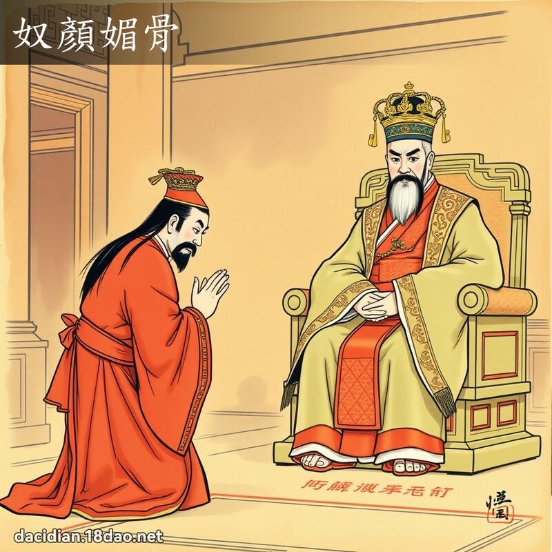 奴顏媚骨 - 國語大辭典配圖