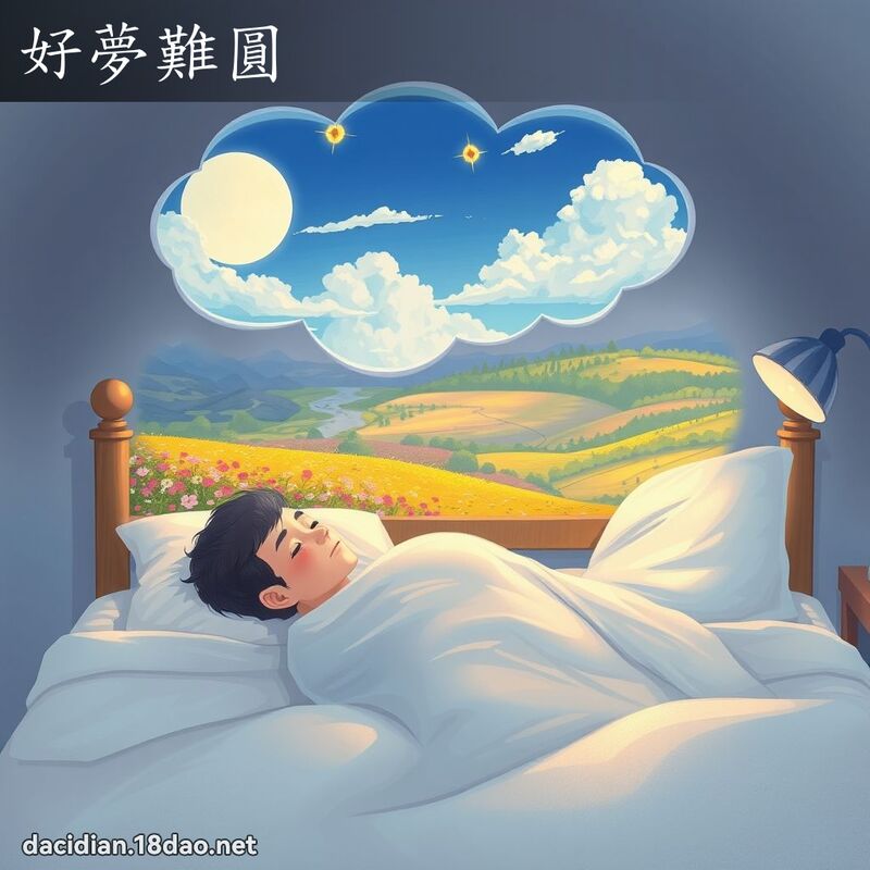 好梦难圆 - 国语大辞典配图