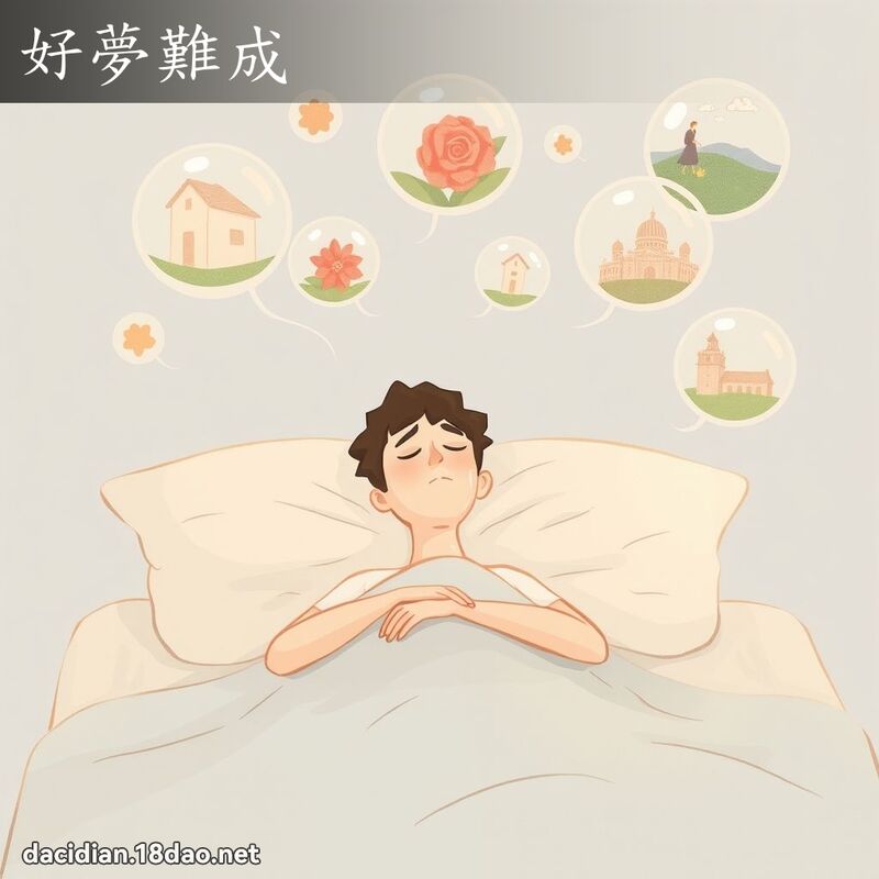 好夢難成 - 國語大辭典配圖