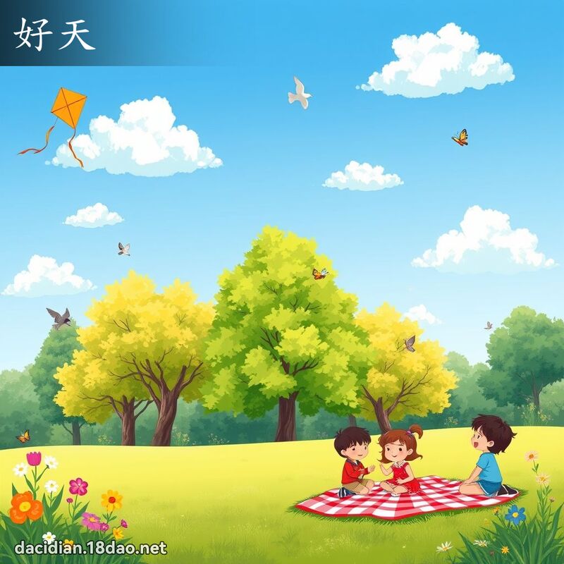 好天 - 國語大辭典配圖