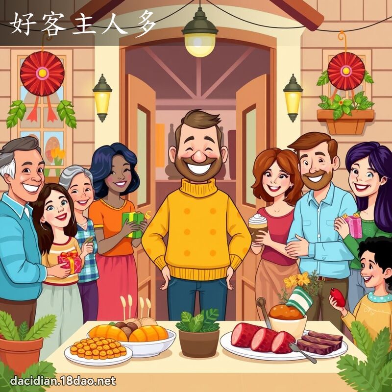 好客主人多 - 国语大辞典配图