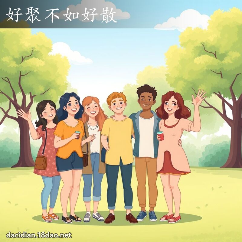 好聚不如好散 - 国语大辞典配图
