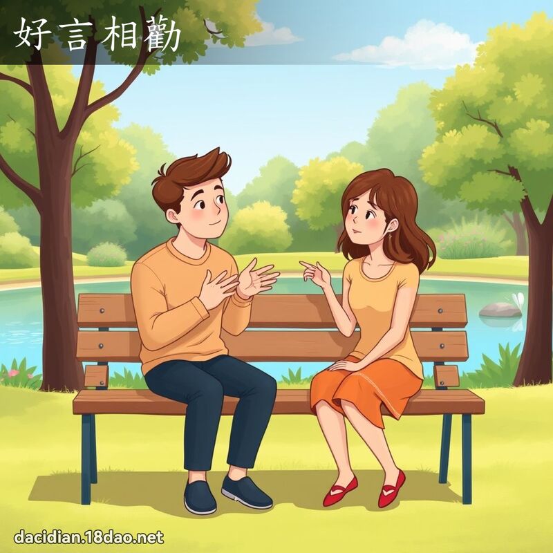 好言相勸 - 國語大辭典配圖
