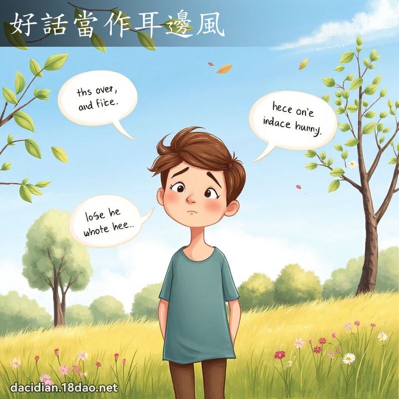 好話當作耳邊風 - 國語大辭典配圖