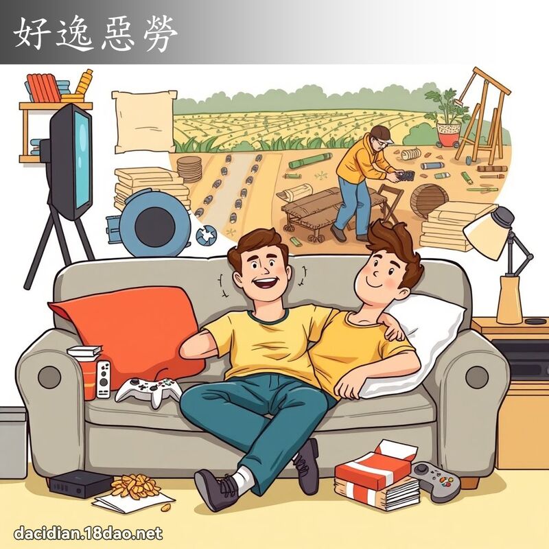好逸恶劳 - 国语大辞典配图