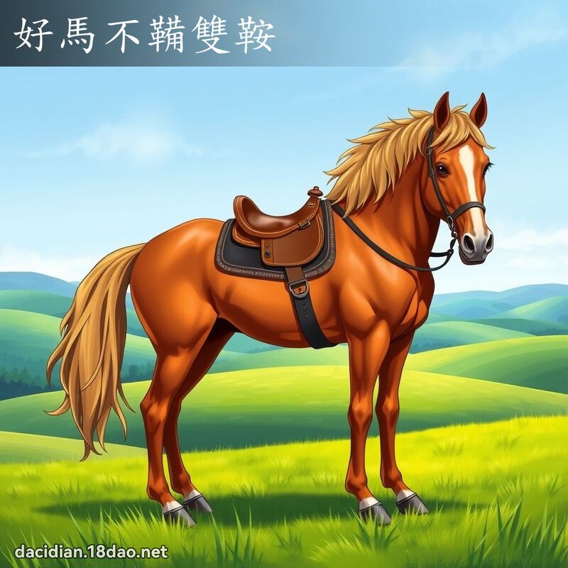 好馬不鞴雙鞍 - 國語大辭典配圖