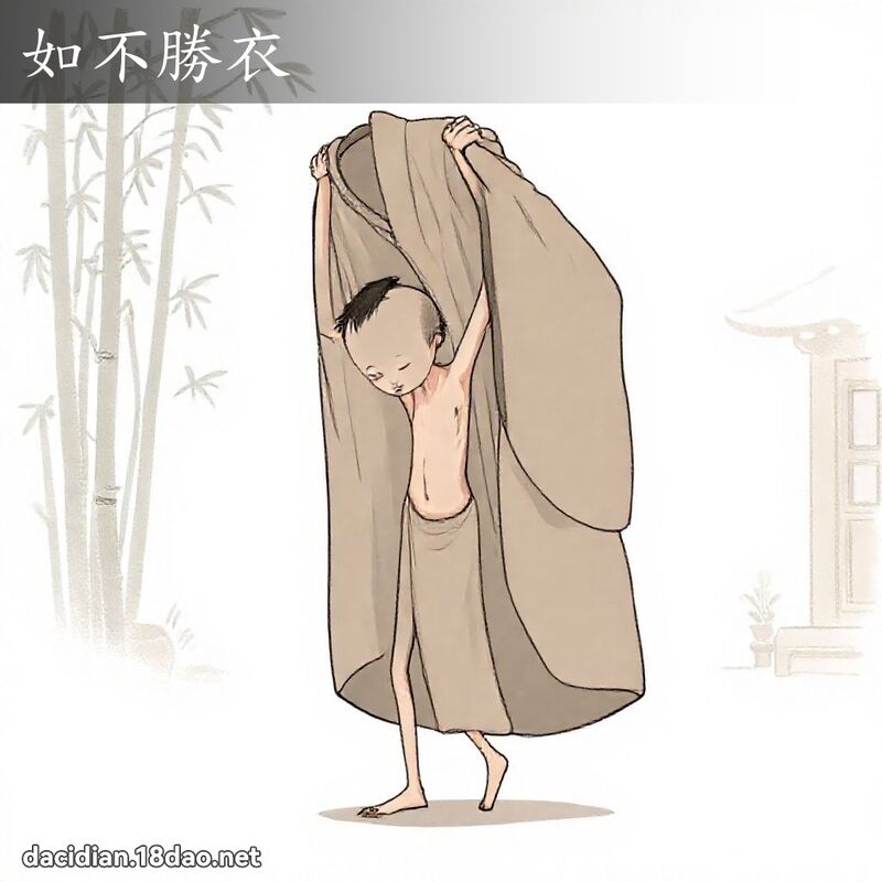 如不胜衣 - 国语大辞典配图