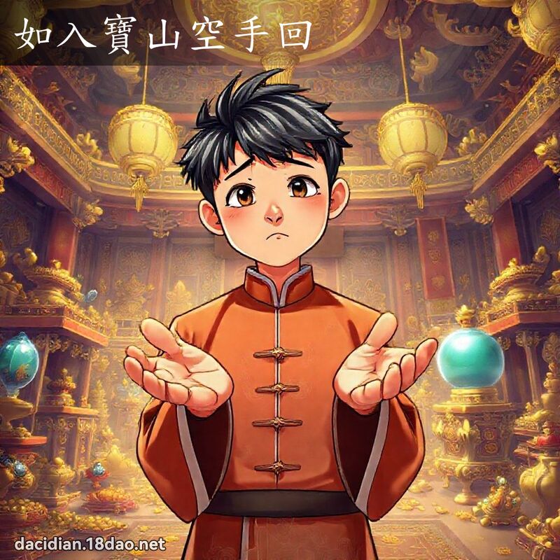 如入寶山空手回 - 國語大辭典配圖