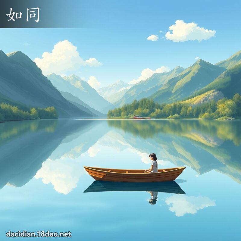 如同 - 國語大辭典配圖