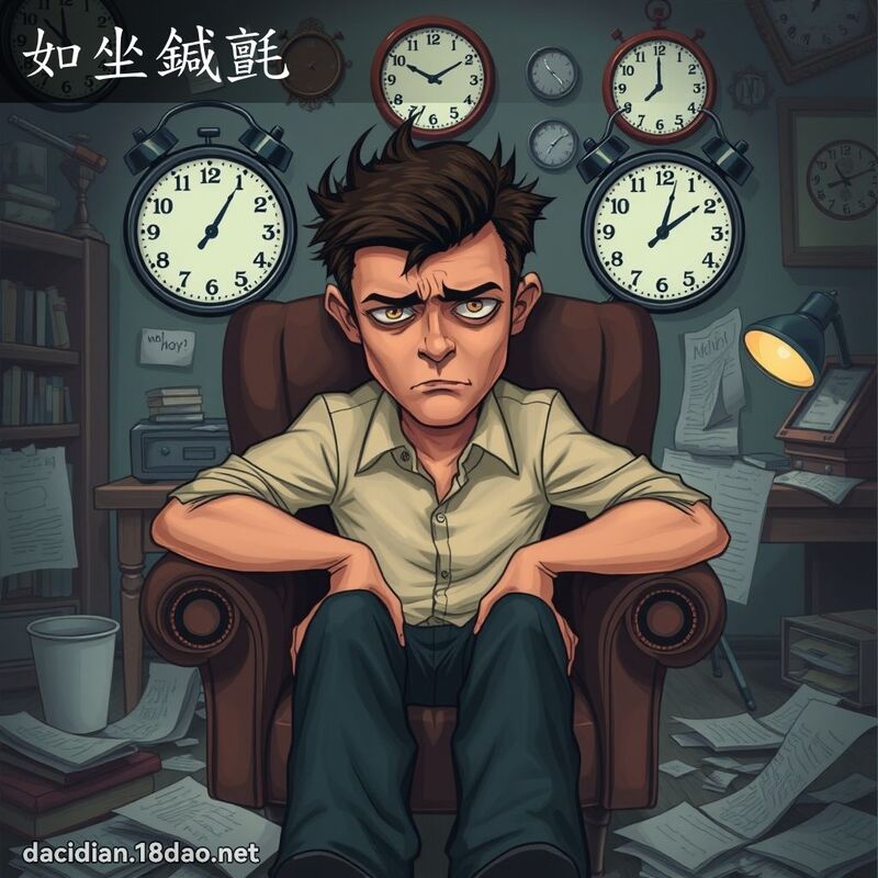 如坐鍼毡 - 国语大辞典配图