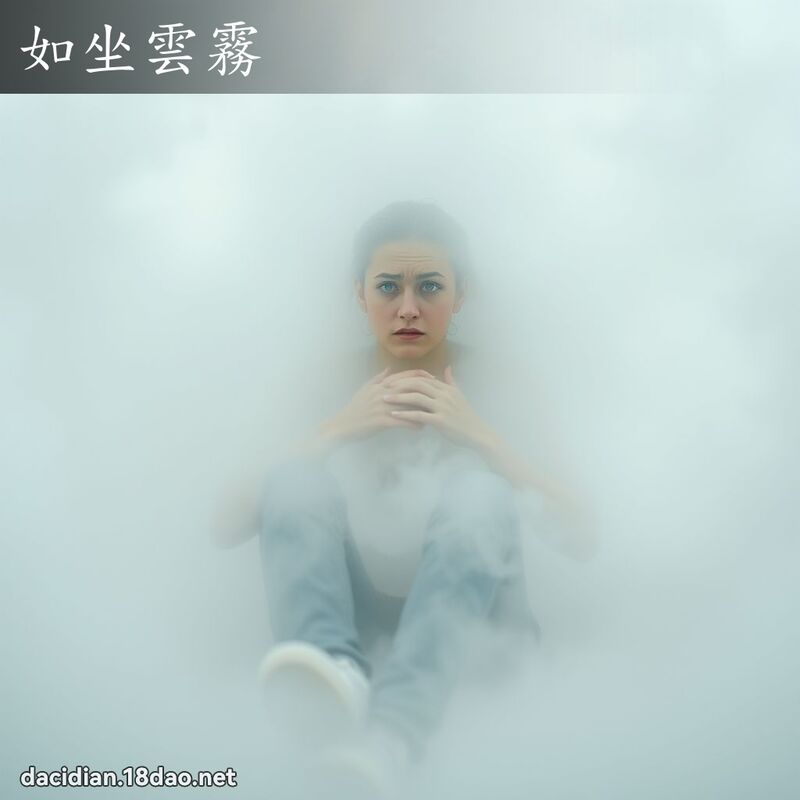 如坐雲霧 - 國語大辭典配圖