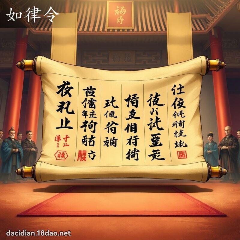 如律令 - 國語大辭典配圖