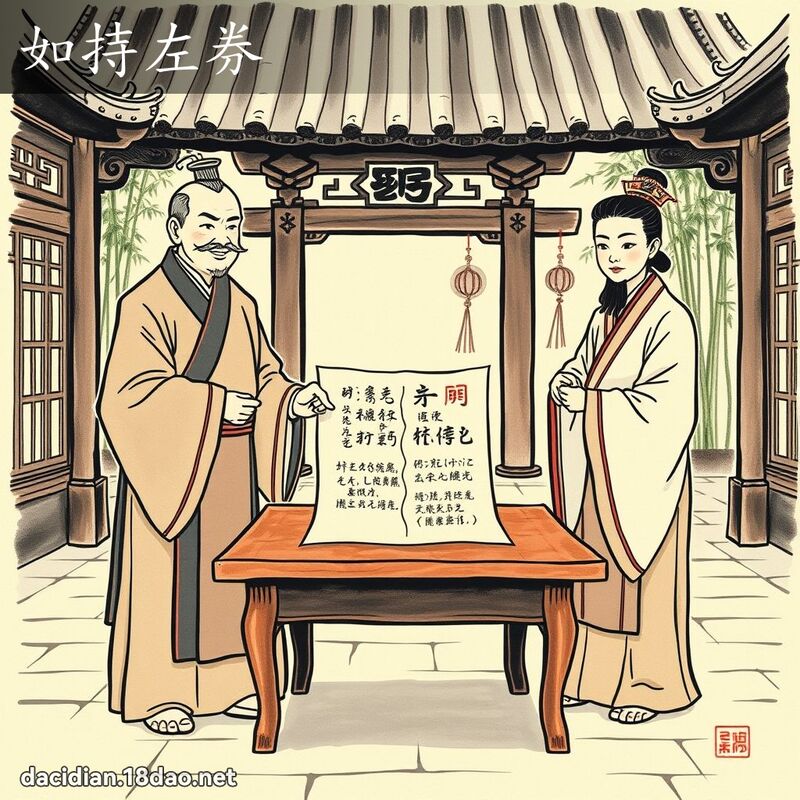 如持左券 - 國語大辭典配圖