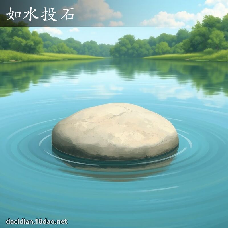 如水投石 - 國語大辭典配圖
