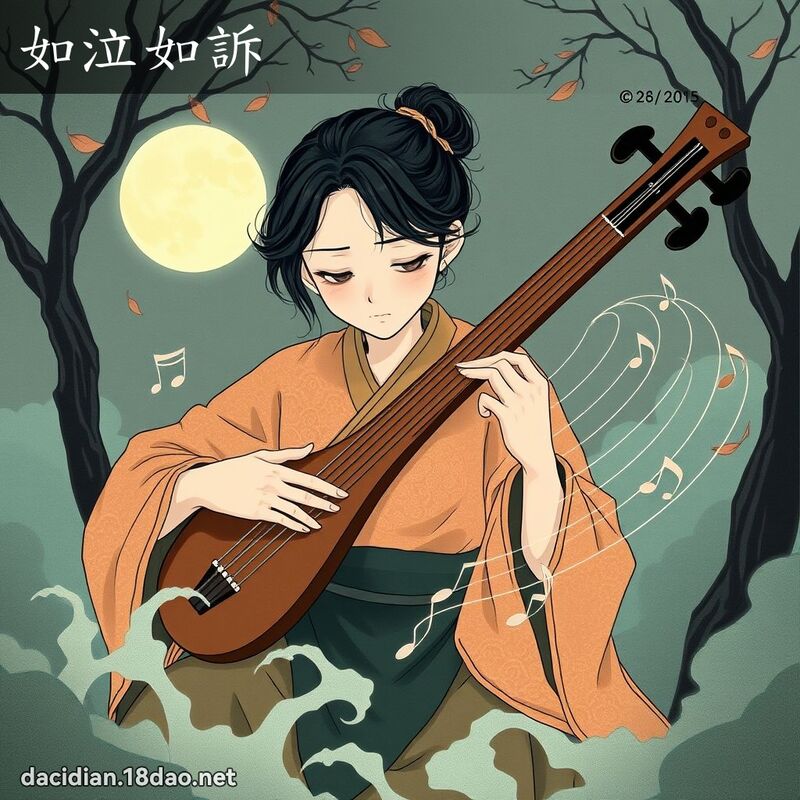 如泣如诉 - 国语大辞典配图