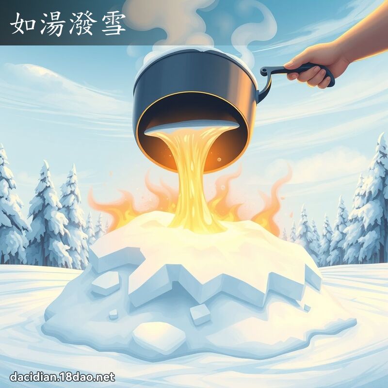 如湯潑雪 - 國語大辭典配圖