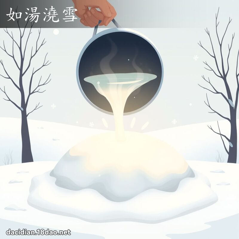 如湯澆雪 - 國語大辭典配圖