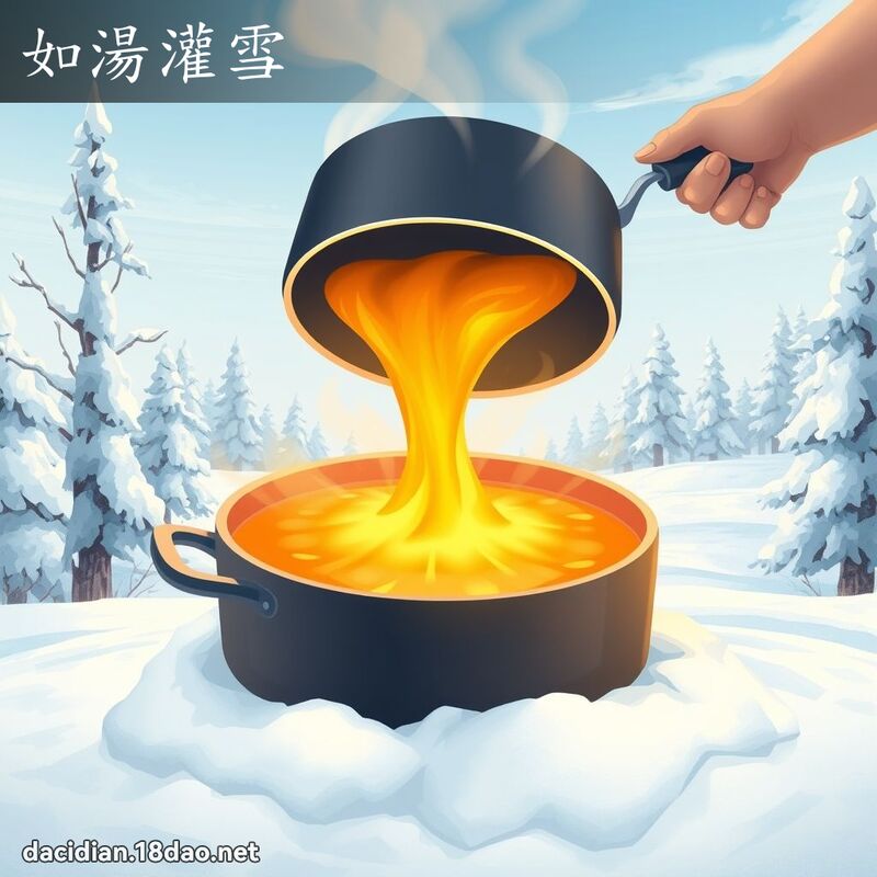 如湯灌雪 - 國語大辭典配圖
