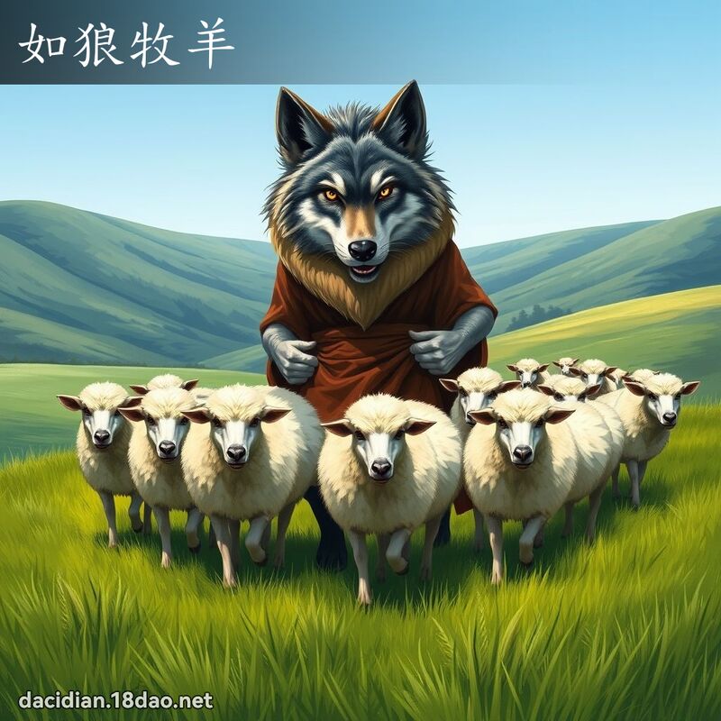 如狼牧羊 - 國語大辭典配圖