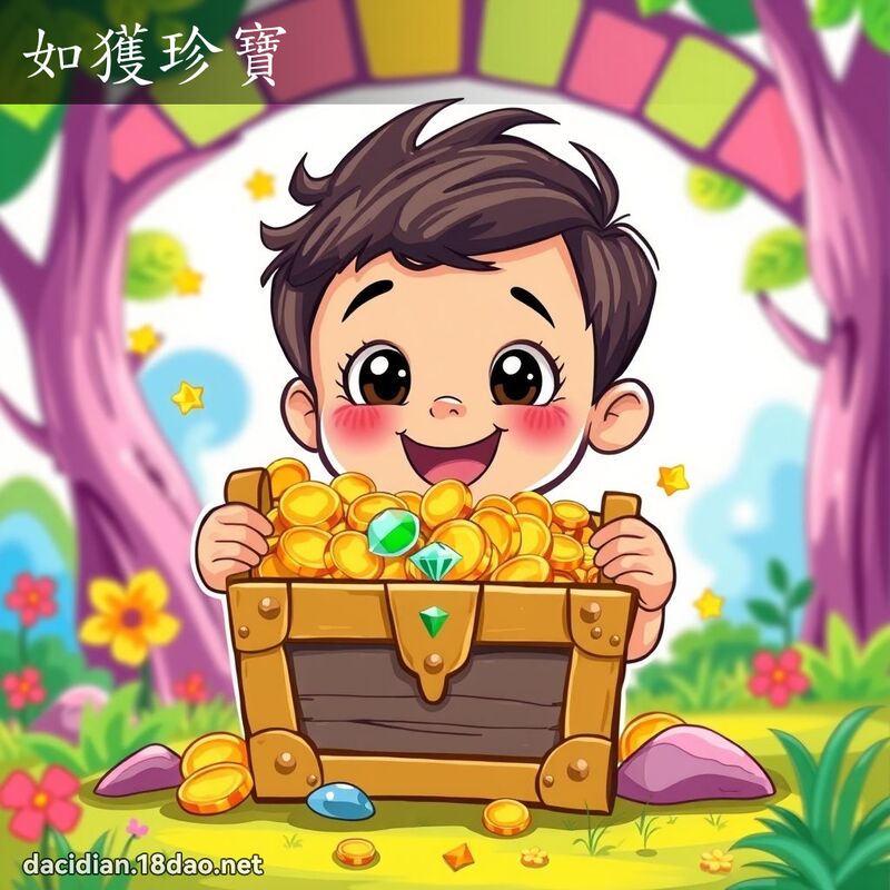 如獲珍寶 - 國語大辭典配圖