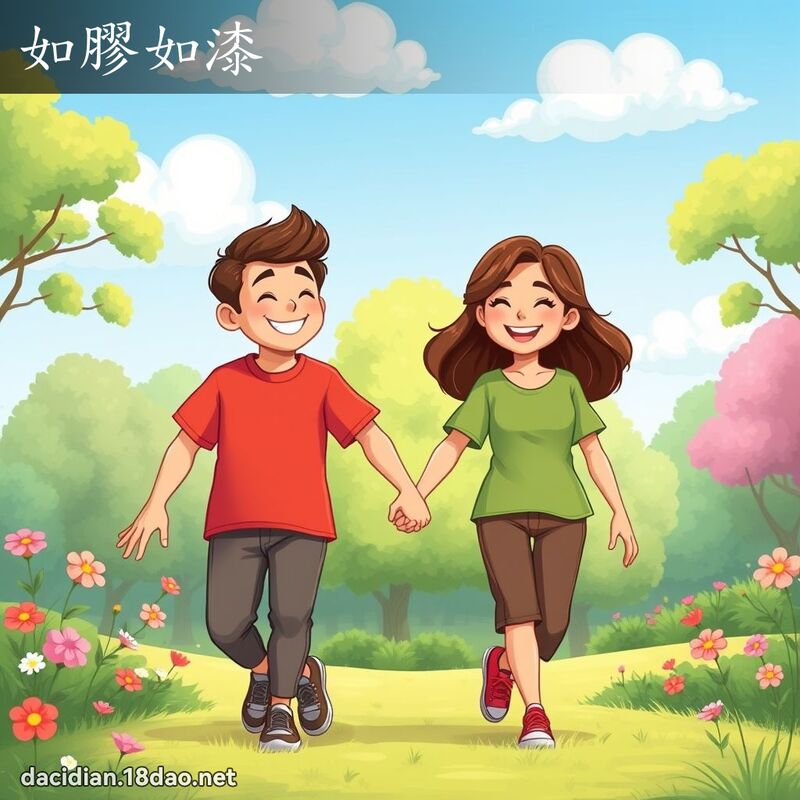 如胶如漆 - 国语大辞典配图