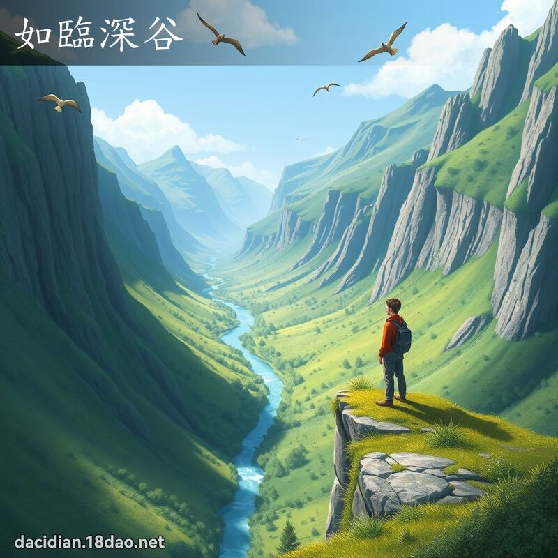 如臨深谷 - 國語大辭典配圖