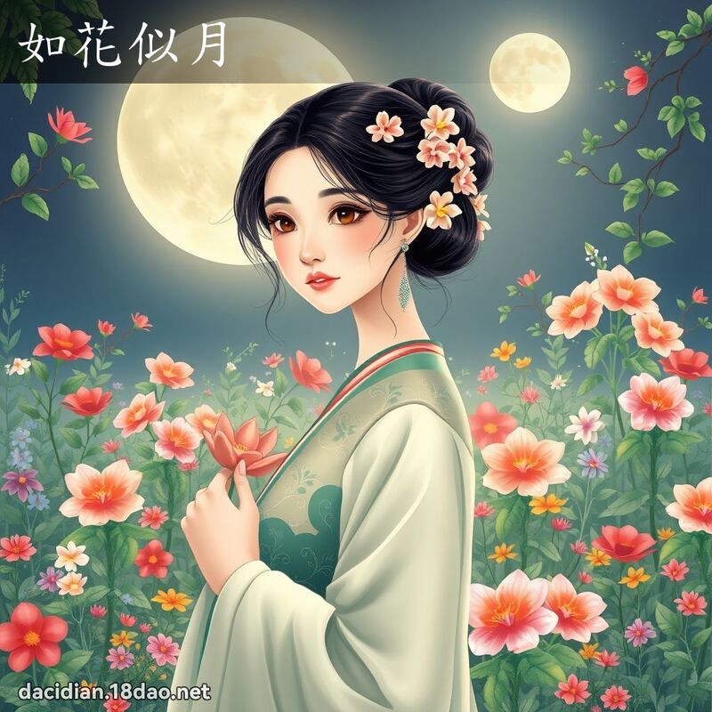 如花似月 - 國語大辭典配圖