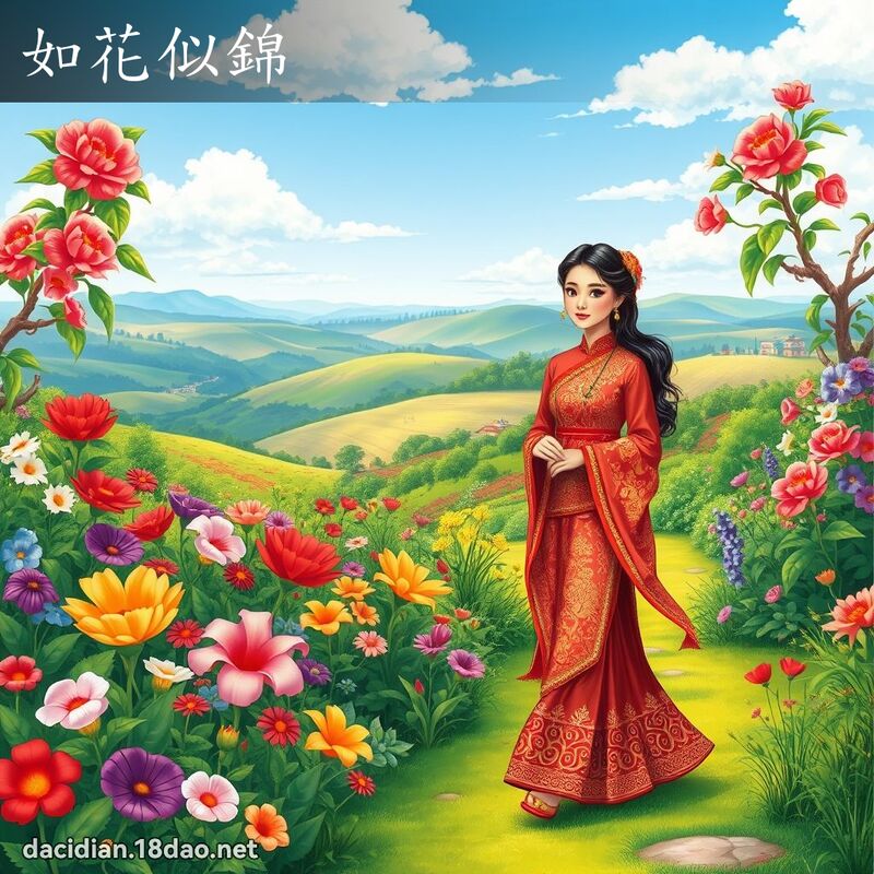 如花似錦 - 國語大辭典配圖