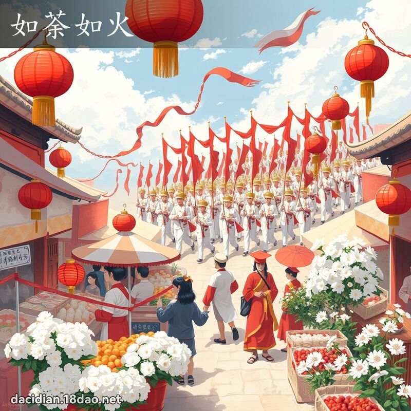 如荼如火 - 国语大辞典配图