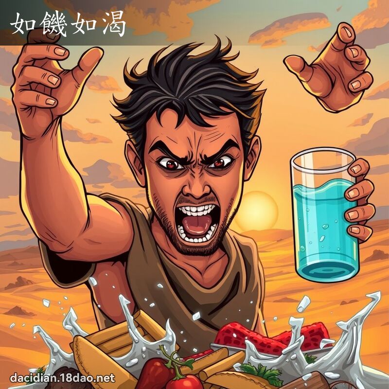 如饥如渴 - 国语大辞典配图