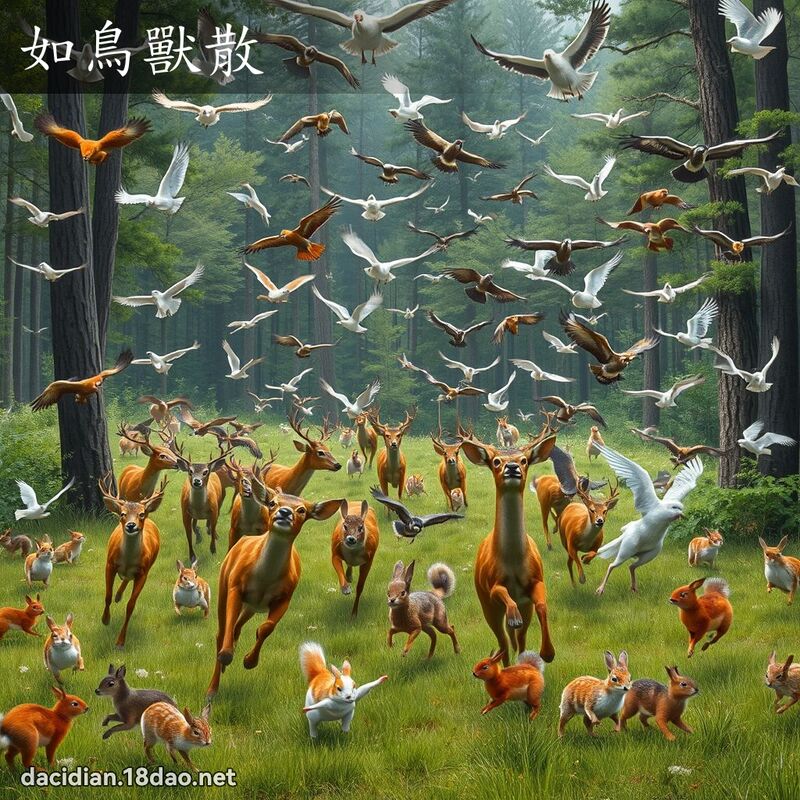 如鳥獸散 - 國語大辭典配圖