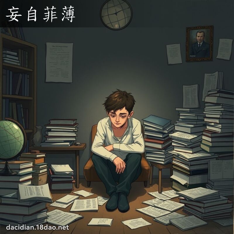 妄自菲薄 - 国语大辞典配图