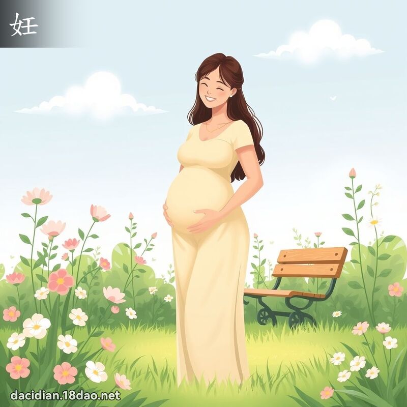 汉字: 妊 (多音字)