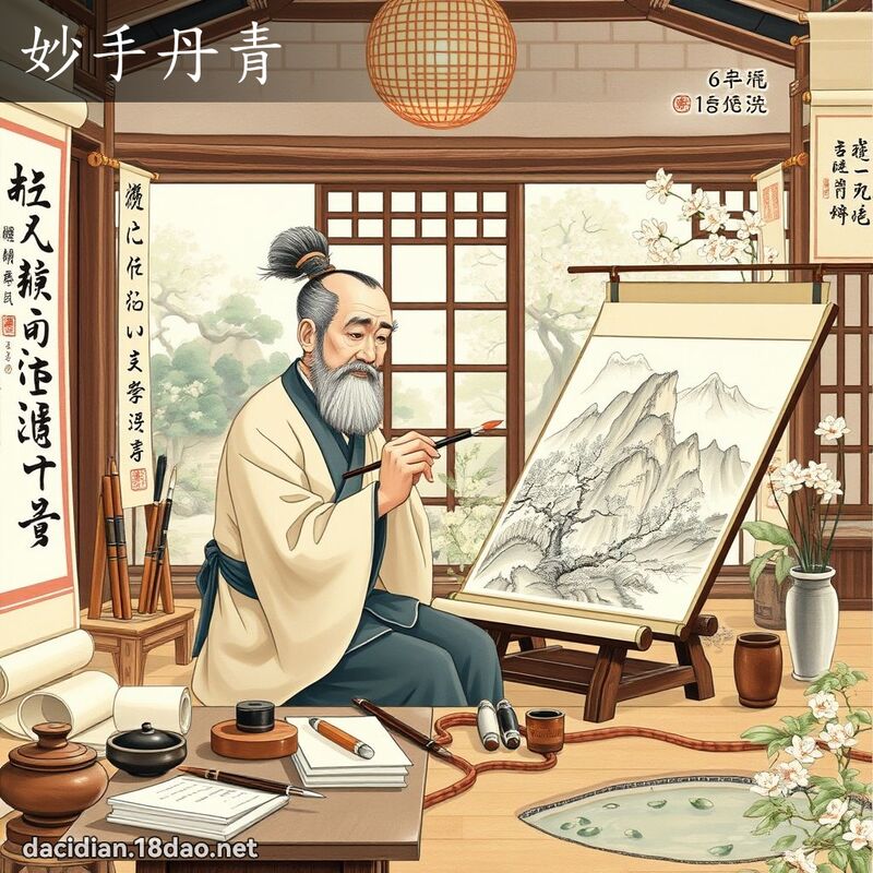 妙手丹青 - 國語大辭典配圖