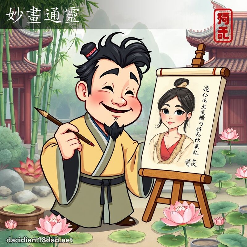 妙畫通靈 - 國語大辭典配圖