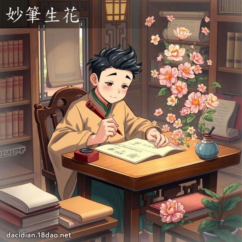 妙笔生花 - 国语大辞典配图