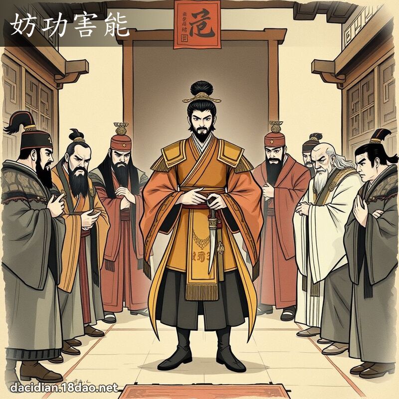 妨功害能 - 国语大辞典配图