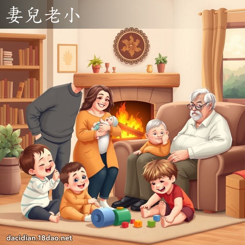 妻兒老小 - 國語大辭典配圖