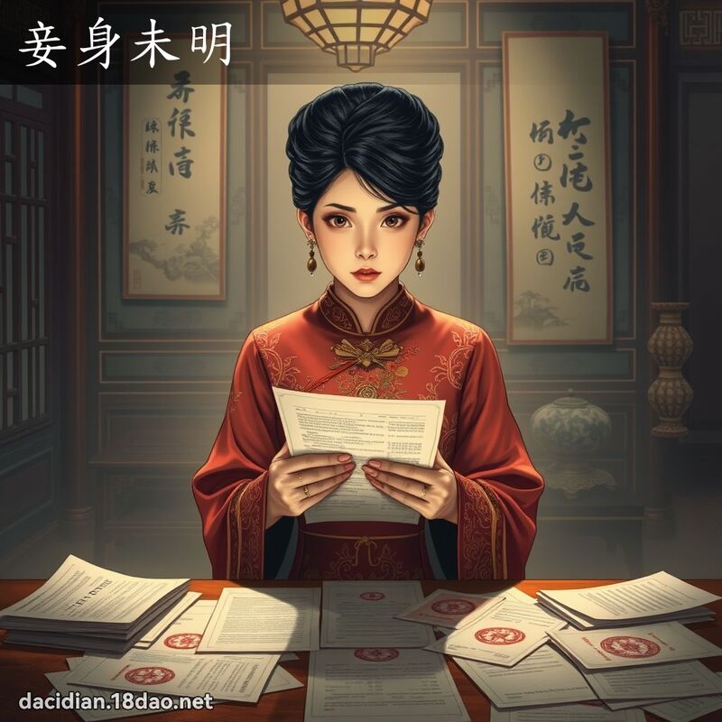 妾身未明 - 国语大辞典配图