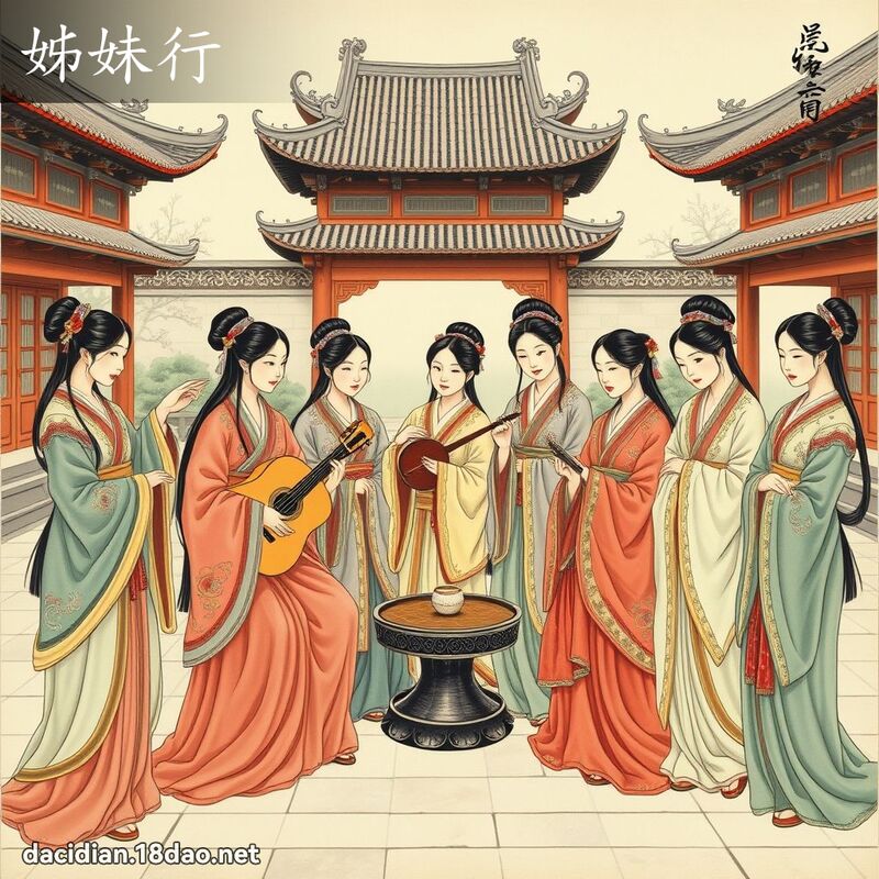 姊妹行 - 國語大辭典配圖