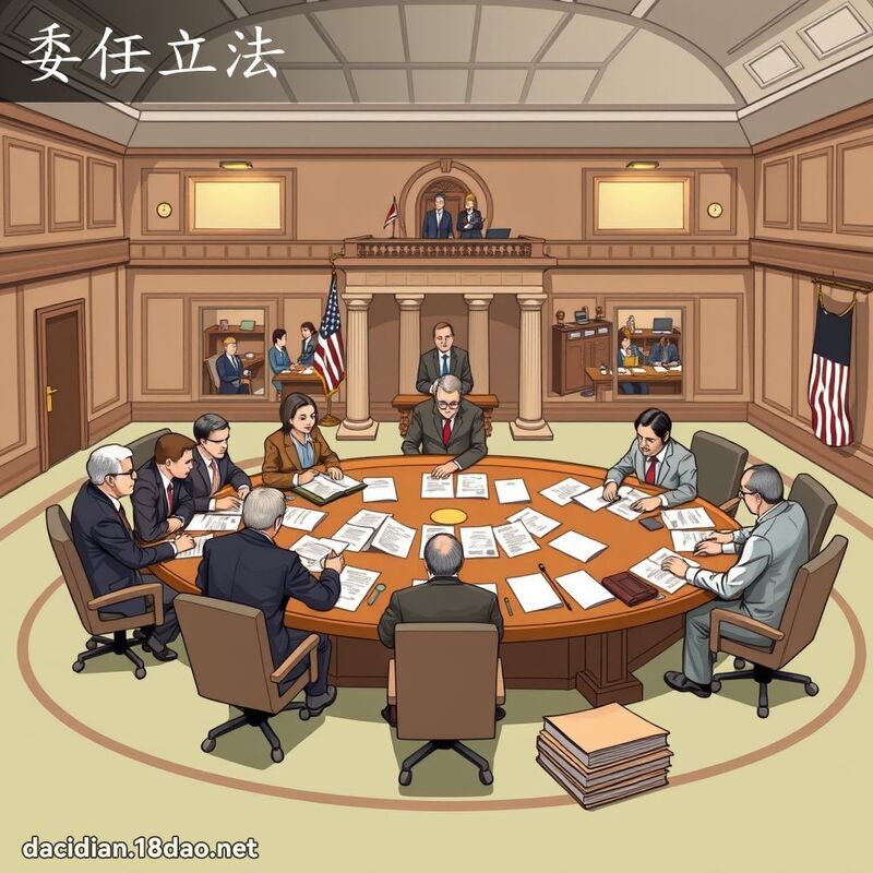 委任立法 - 国语大辞典配图