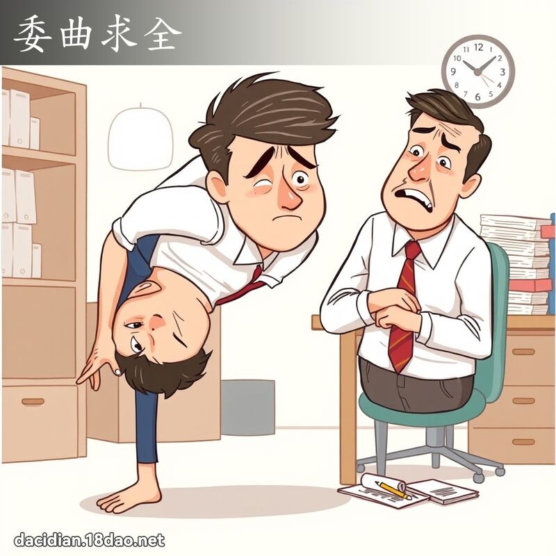 委曲求全 - 國語大辭典配圖