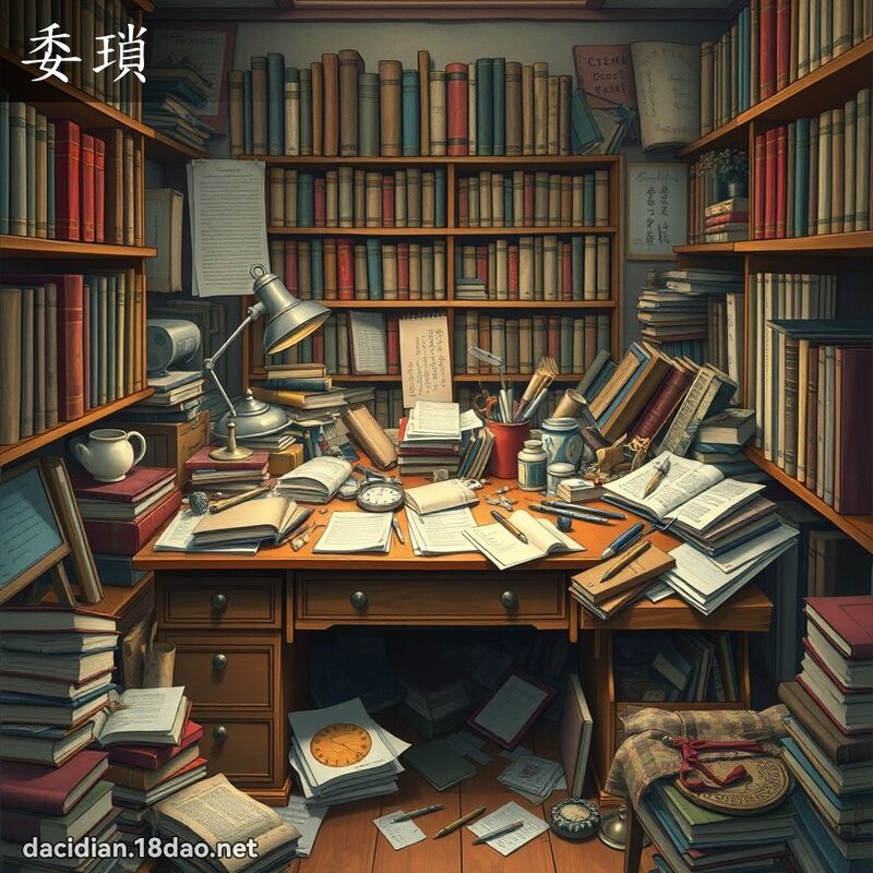 委瑣 - 國語大辭典配圖