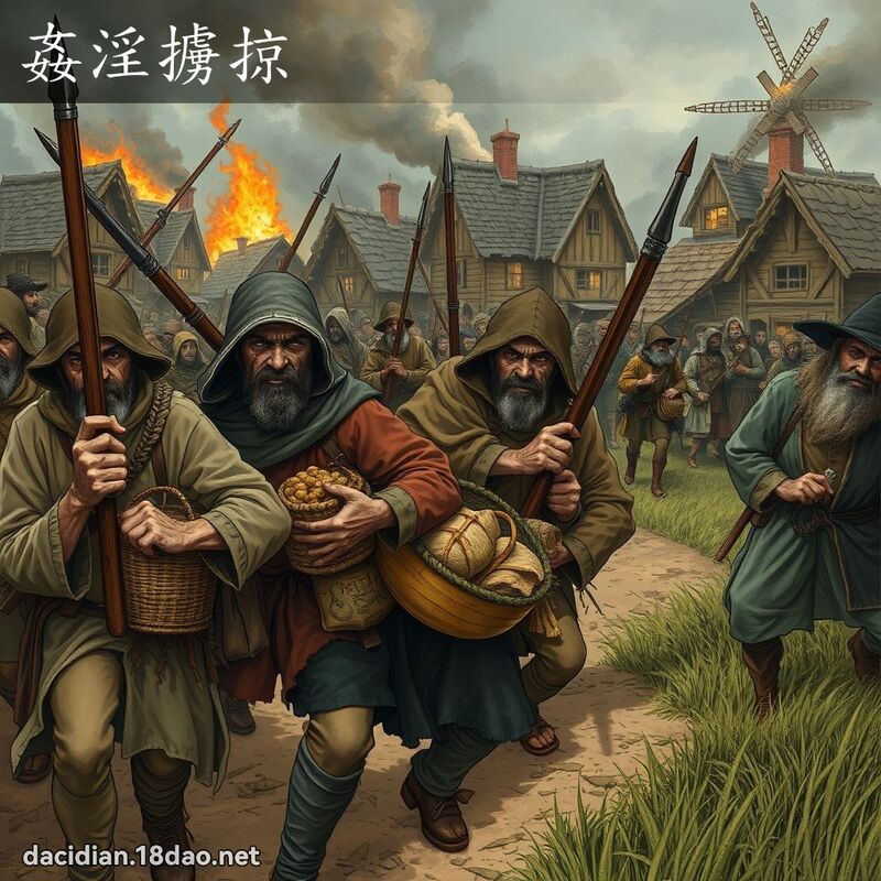 奸淫掳掠 - 国语大辞典配图