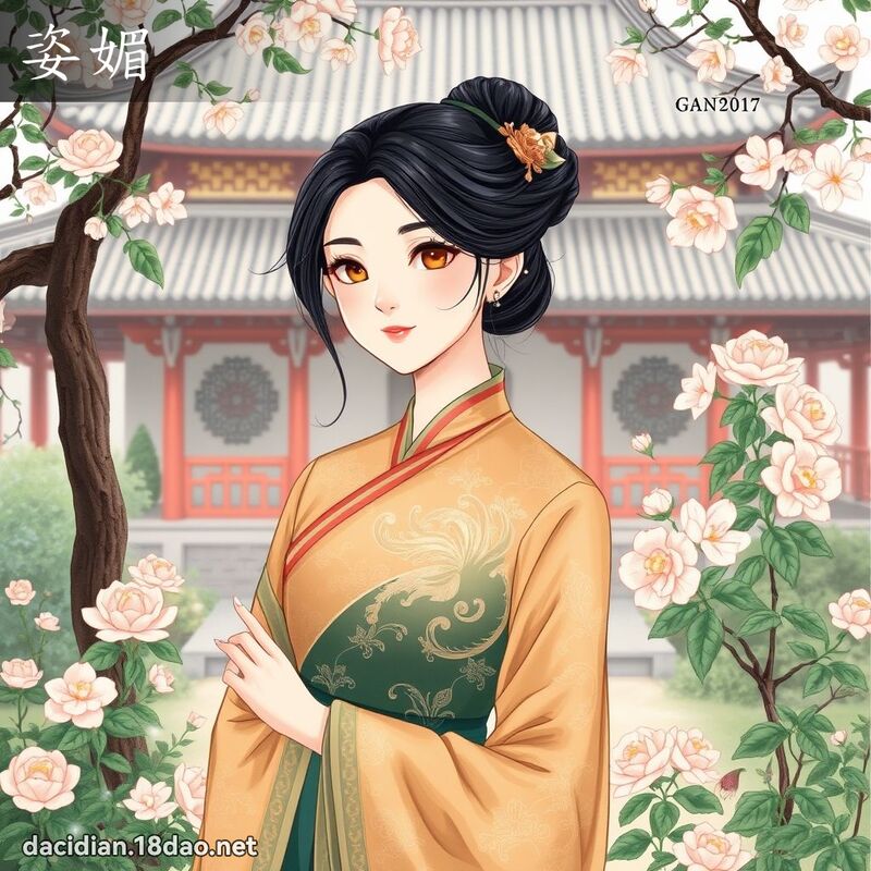 姿媚 - 國語大辭典配圖