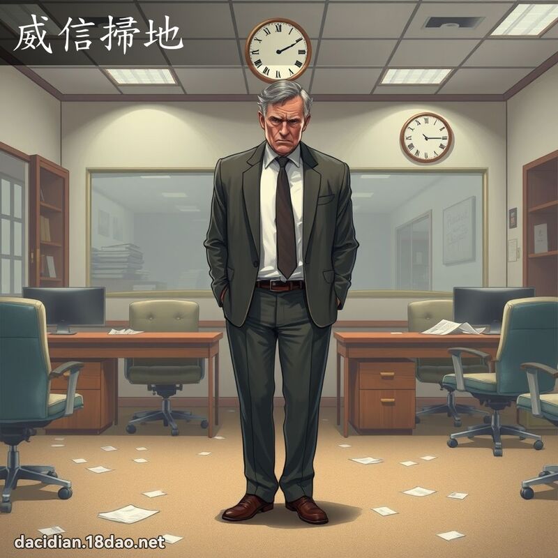 威信掃地 - 國語大辭典配圖