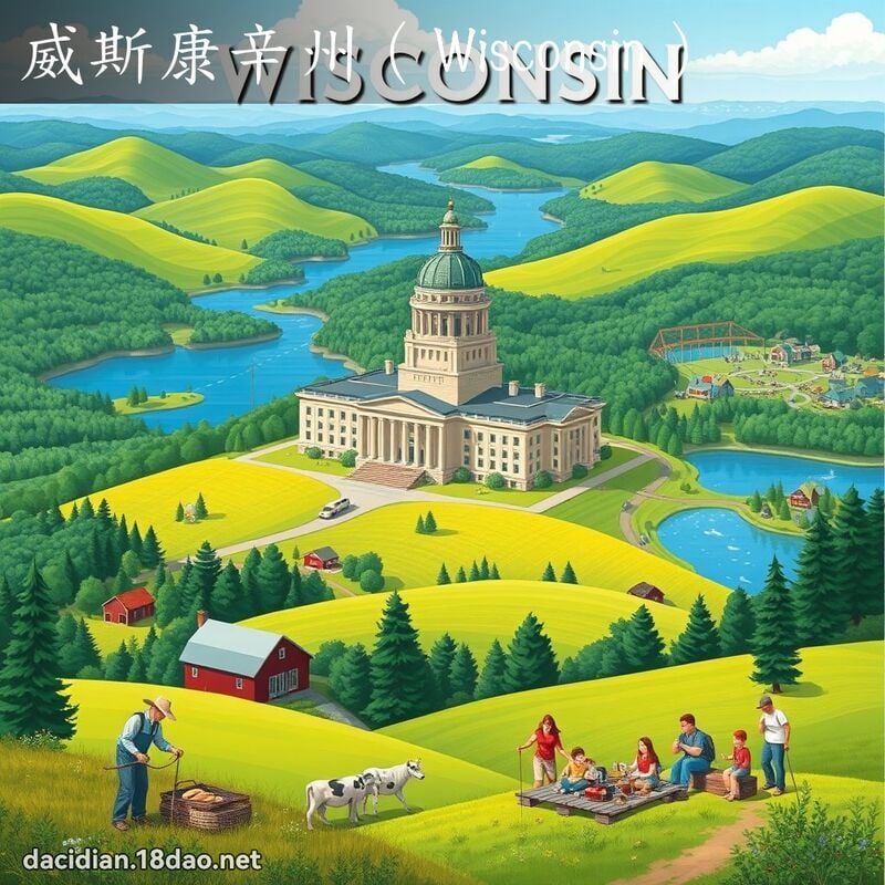 威斯康辛州（Wisconsin） - 國語大辭典配圖